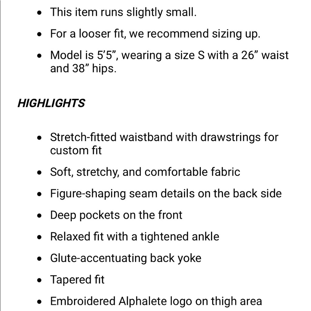 NWT Alphalete Essential Jogger - M - Raven - Picture 6 of 6